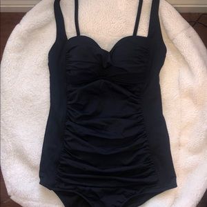 Fitted Black One-Piece